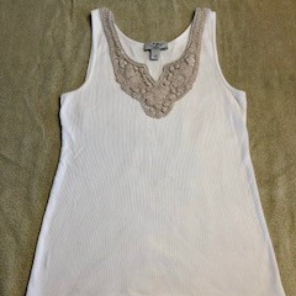 Ann Taylors Loft Petites Embellished Tank (LP)